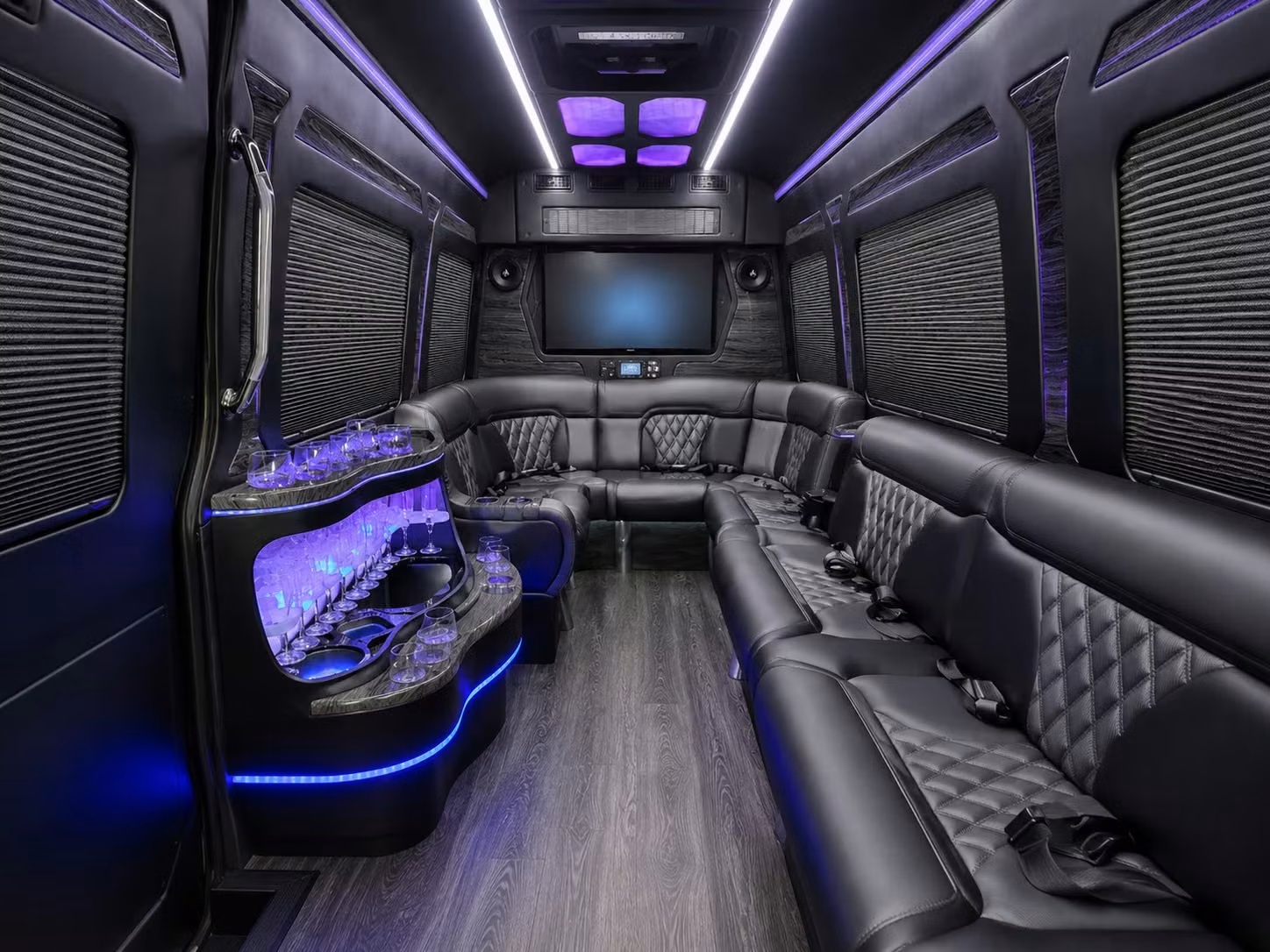 need a bus for a large concert group traveling from multiple chico pickup points